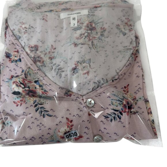 Maurices Womens Floral Button Detais Pullover Blouse With Elastic Waist Size 2X - Picture 12 of 12